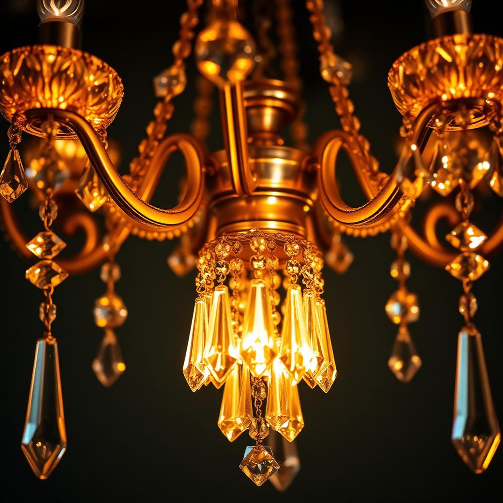 Detalle de candelabro de cristal